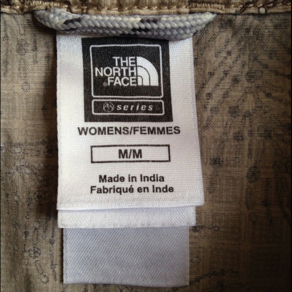 North Face Shirt Womens M Long Sleeve Taupe Brown - Picture 3 of 8